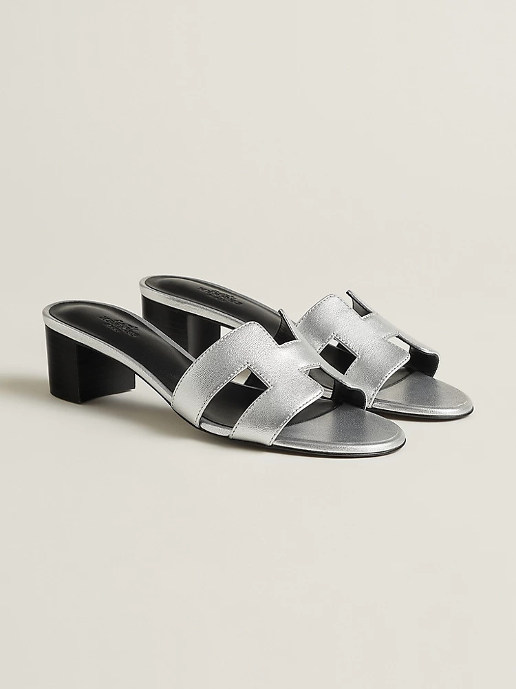 Hermes Oasis sandals Gris Argenté 高跟涼鞋
