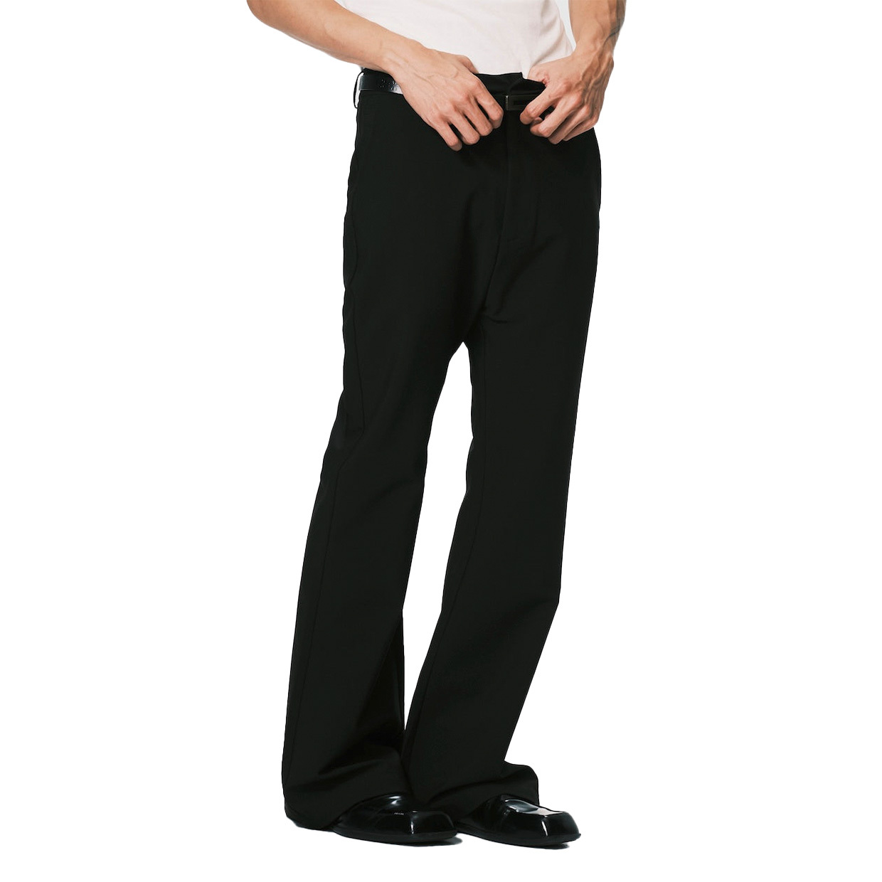 ANOWHEREMAN Slim Flared Trousers