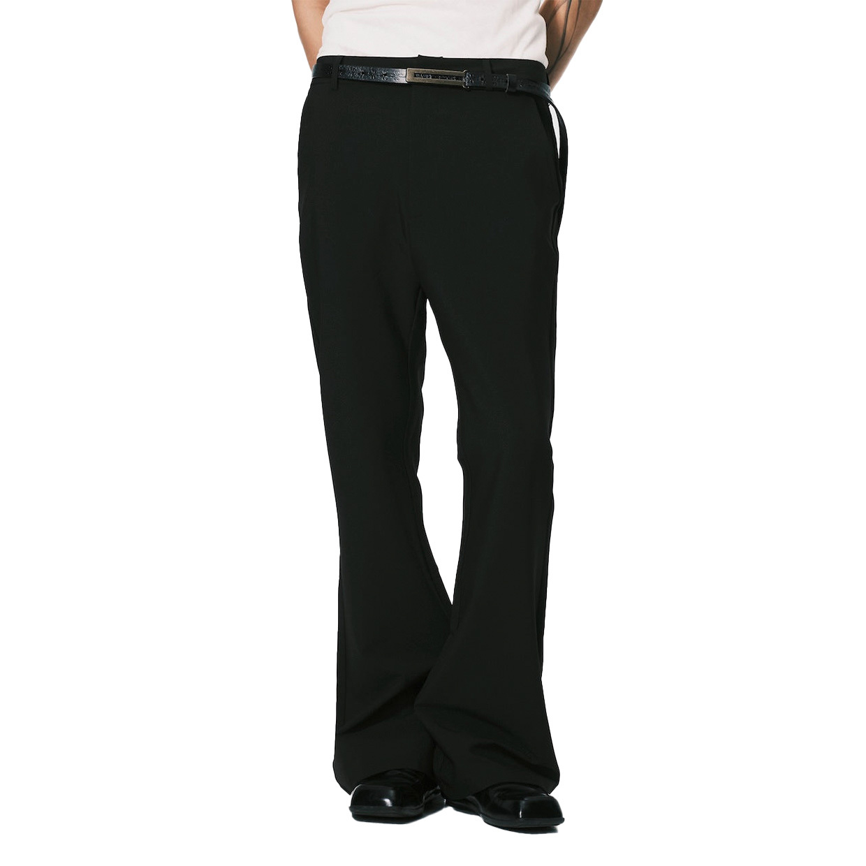 ANOWHEREMAN Slim Flared Trousers