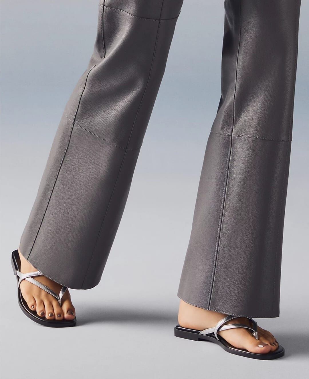 HERMES MISS SANDALS Gris Argenté