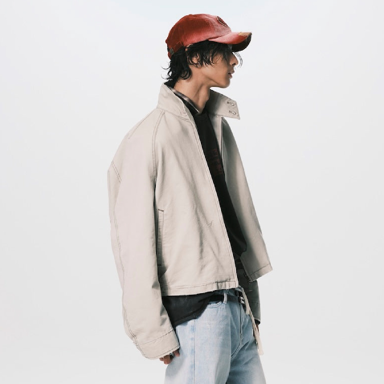 ANOWHEREMAN Raglan Zip-Up Jacket