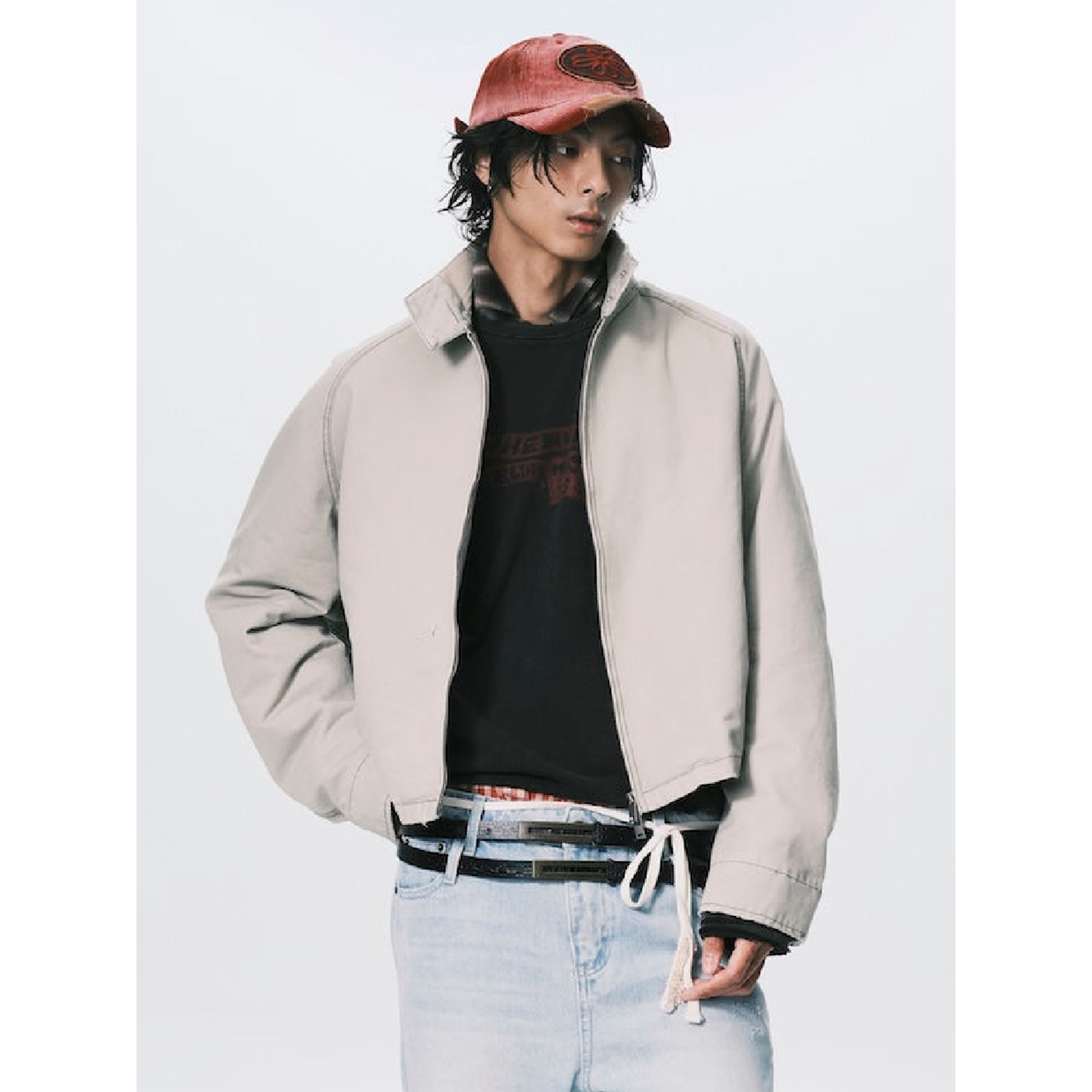 ANOWHEREMAN Raglan Zip-Up Jacket