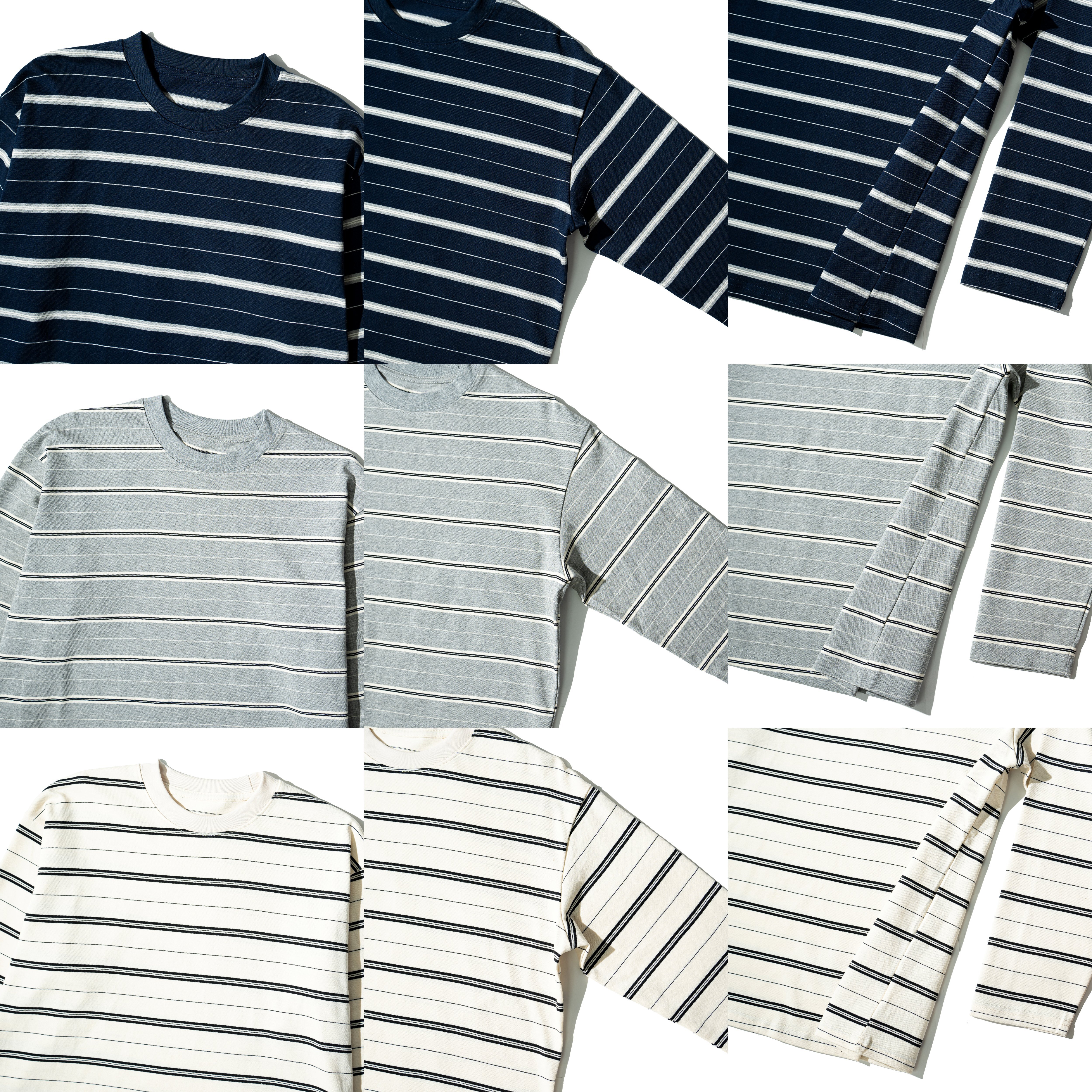 Multi Striped LS Tee 三色 條紋長袖Tee [O-T358]