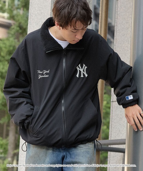 <限量發售>MLB 美國 職棒 大聯盟 訂製款 雙面穿 羊絨 抽繩 尼龍 立領 外套 4色