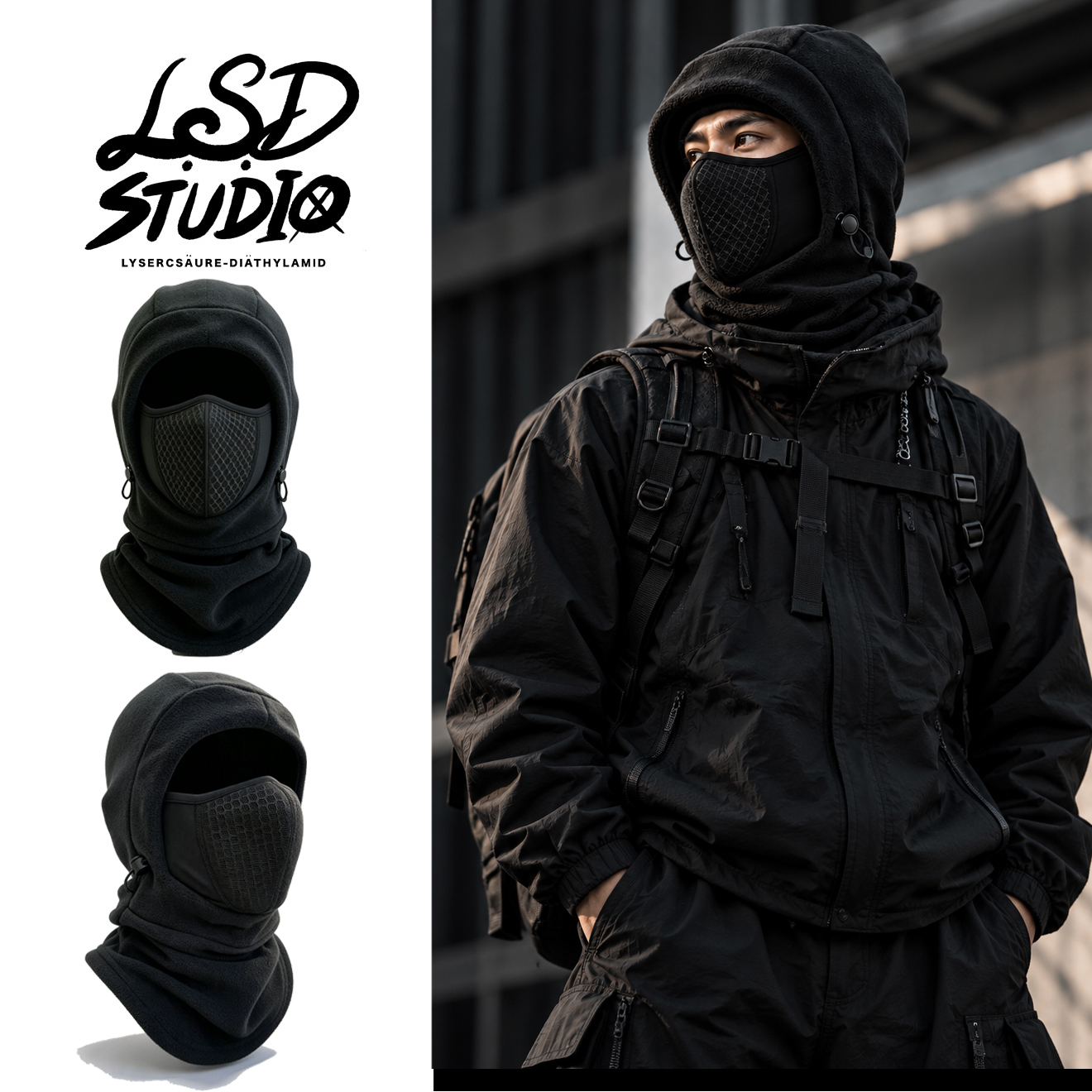 保暖 x 透氣｜機能搖粒絨 Balaclava 頭套帽【ACOC0】