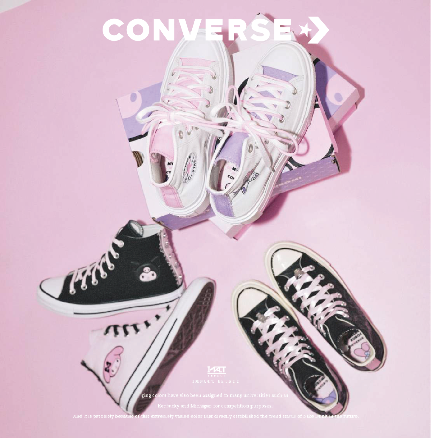 CONVERSE x MY MELODY™ & KUROMI™ 庫洛米與美樂蒂 聯名系列