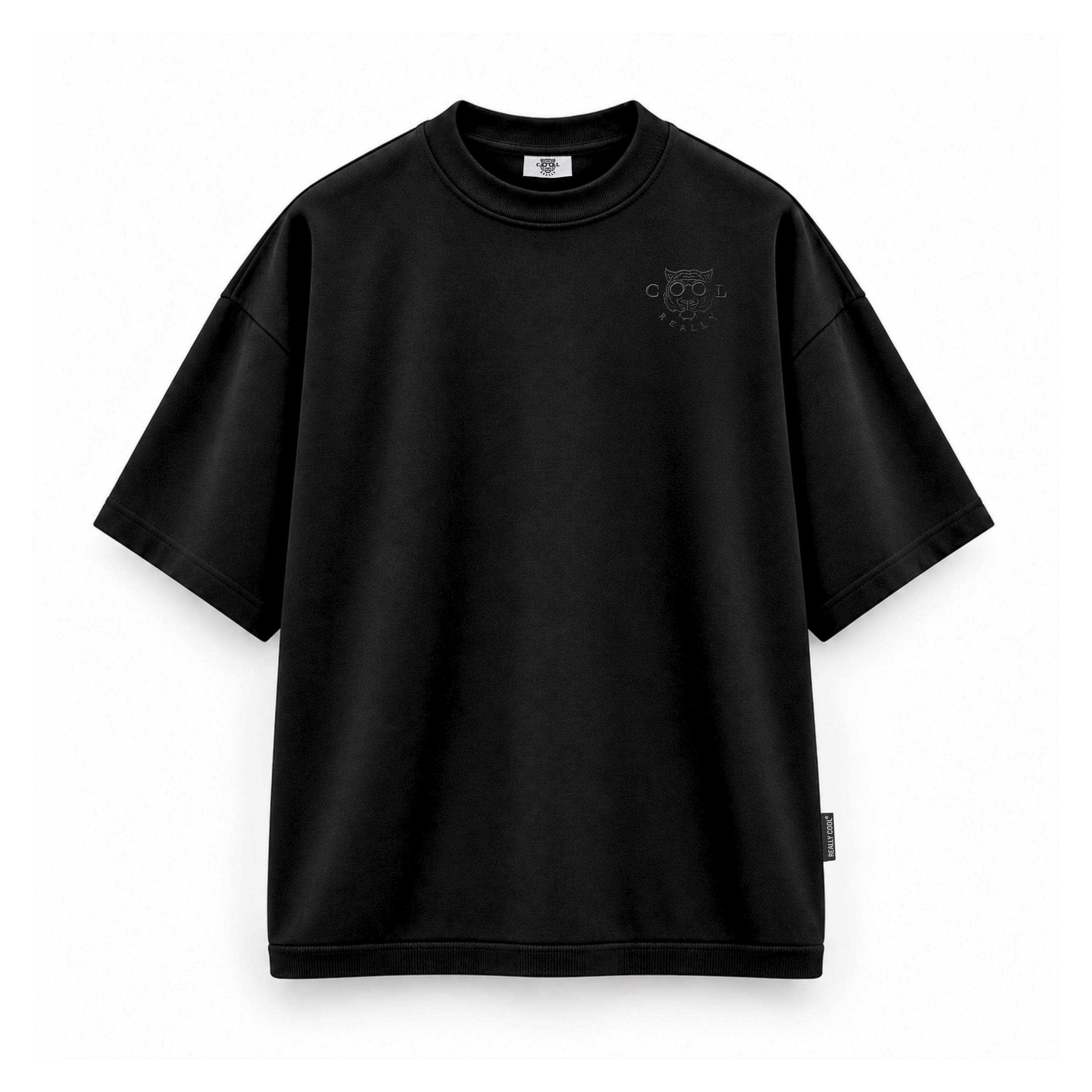 VOID EX Essential - 420 GSM Tonal Oversized T-Shirt with Ribbed Hem