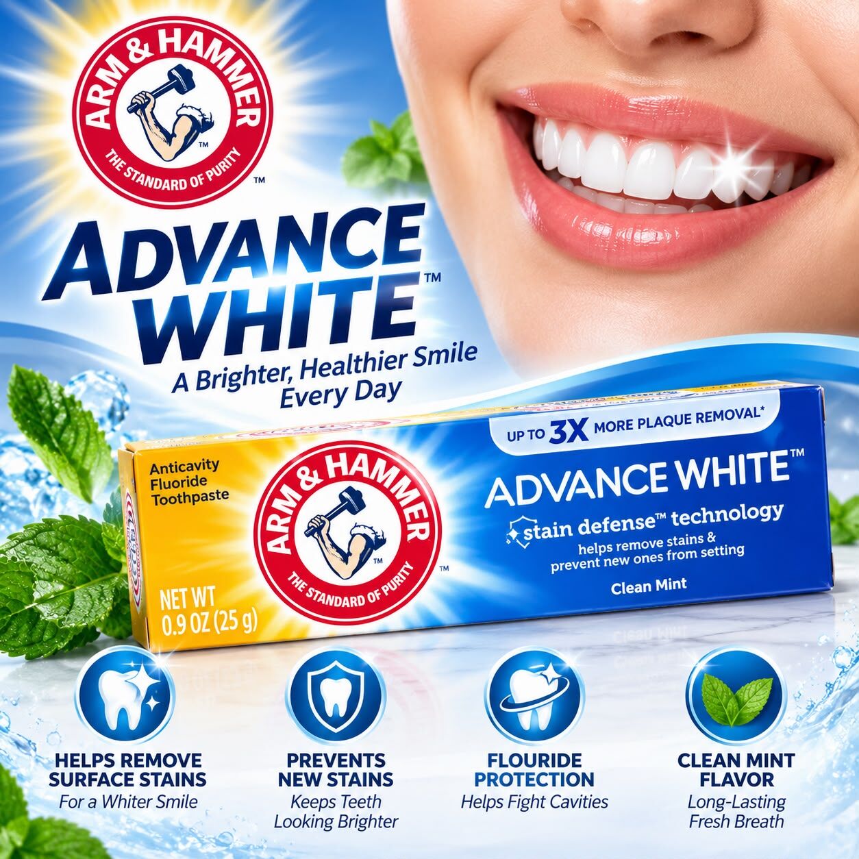 【預購】KK102103 Arm & Hammer Dental Care Advance White Toothpaste 25g