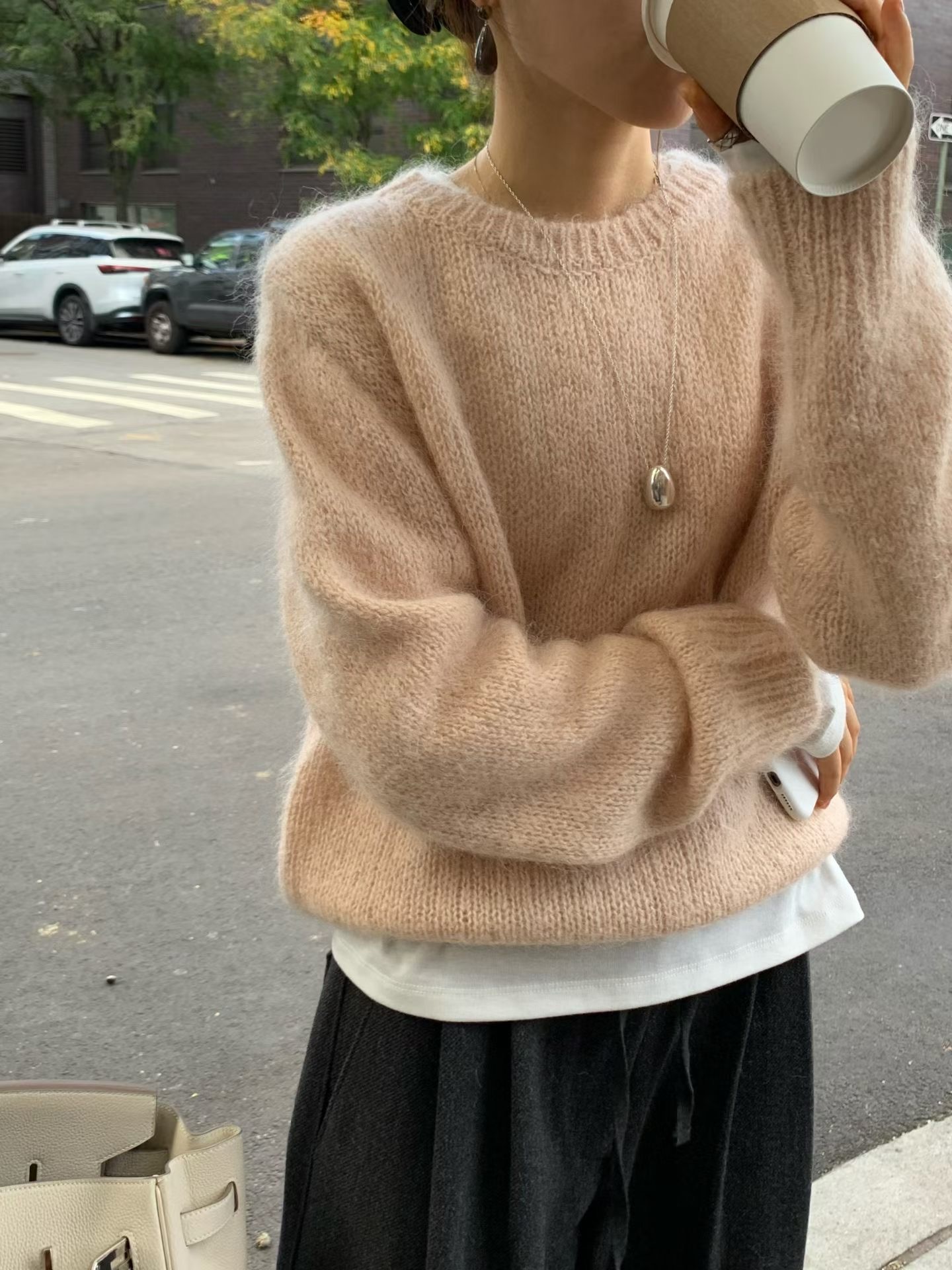 OU2615 Roman mohair round knit