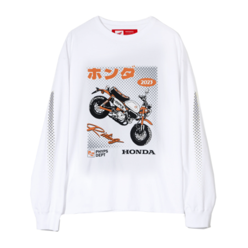 【代購】本田 HONDA PHYSICAL EDUCATION Anime Monkey 125 Long Sleeve Black 動漫猴子125長袖T恤