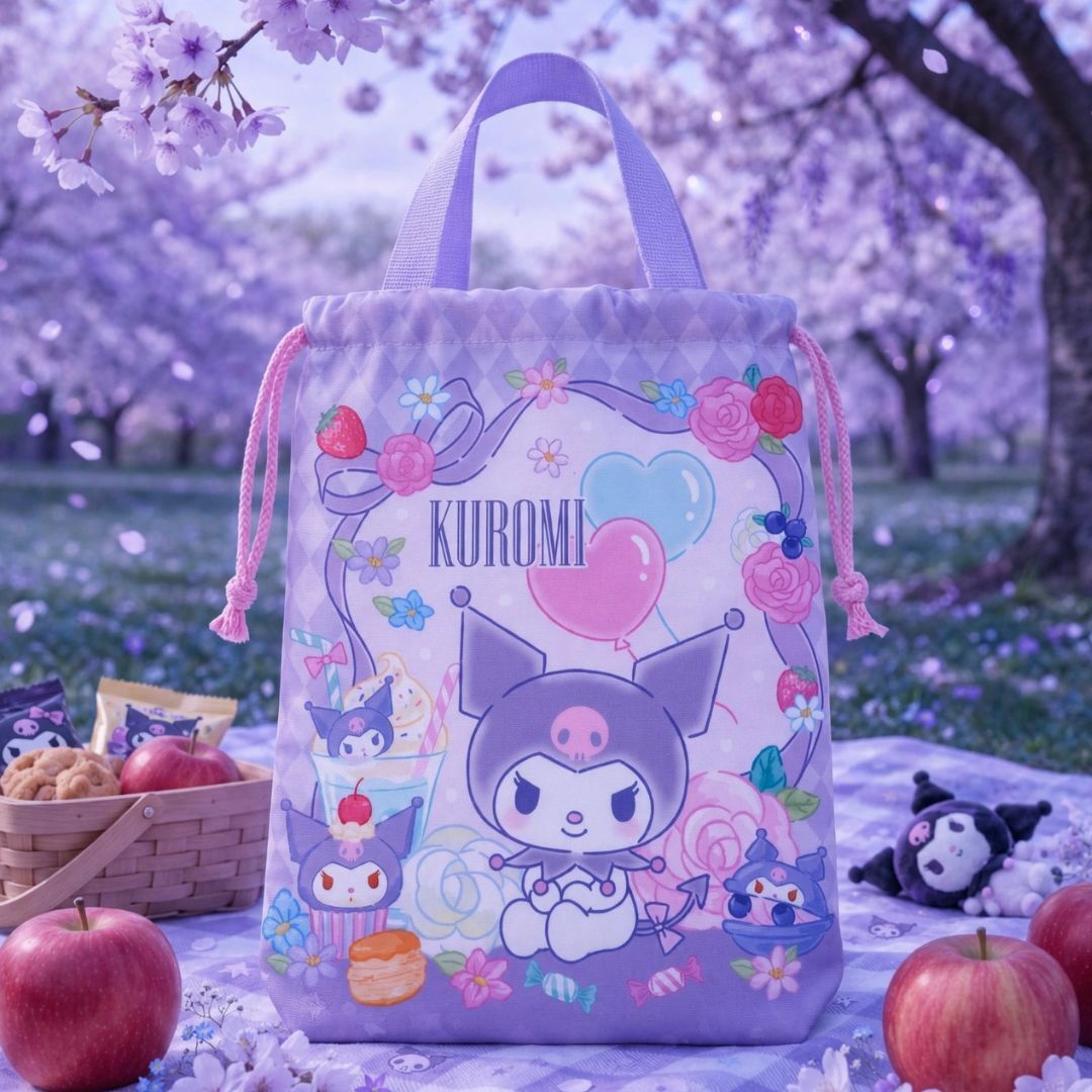 Kuromi Sanrio multipurpose Drawstring bag