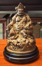 1021GZ107-GZTRIP-AGARWOOD-Yellow Wealth God Incense Burner (B107)