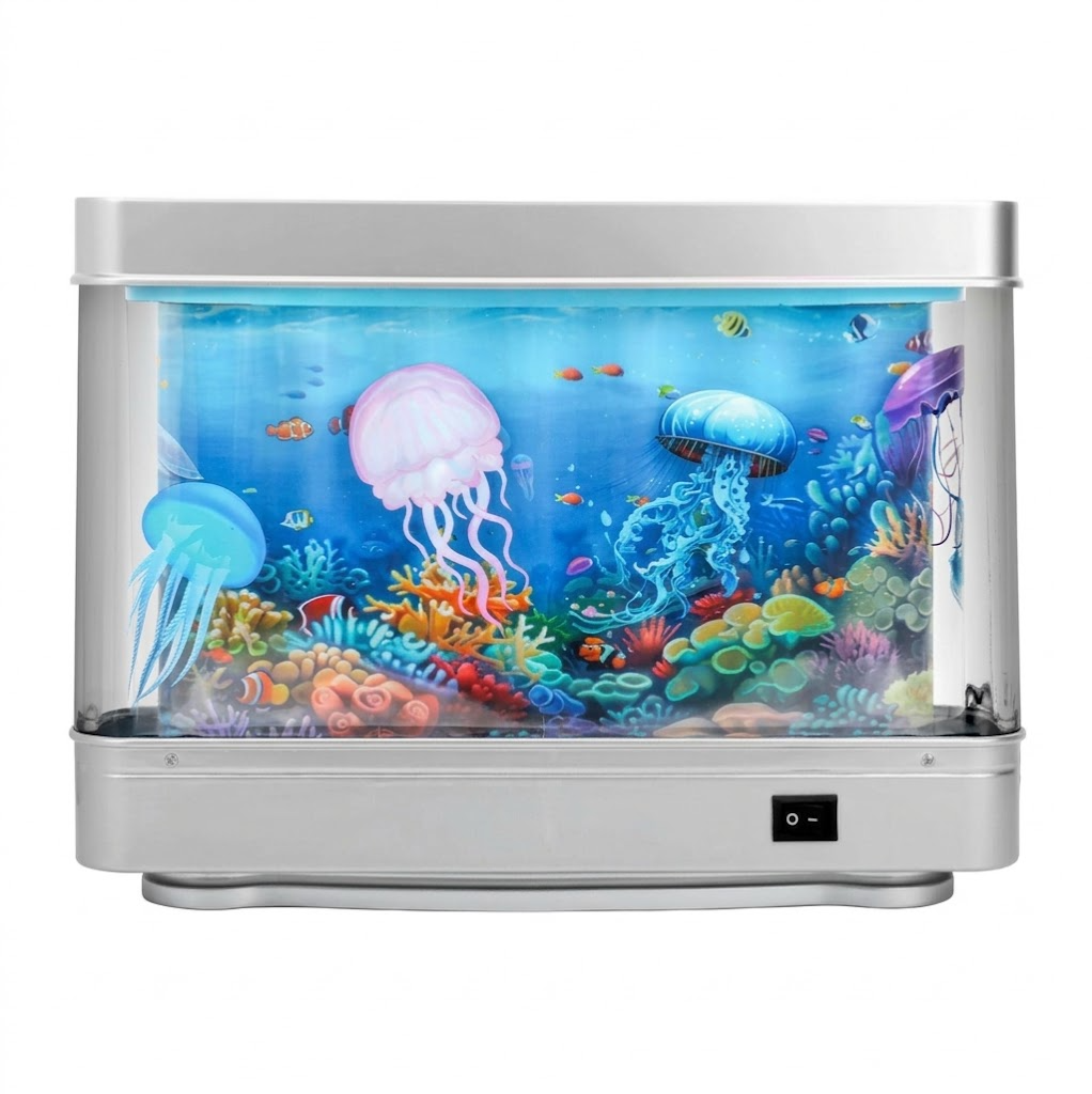 熱門復古海洋魚缸燈箱 & 水母燈 30cm - 水族箱燈具擺飾