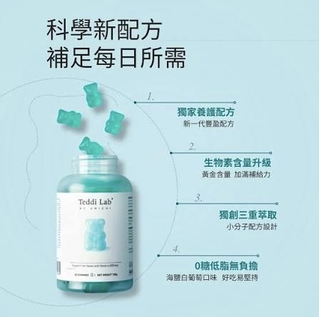 少 量 現 貨｜澳洲 Unichi Teddi Lab 生髮養髮小熊軟糖
