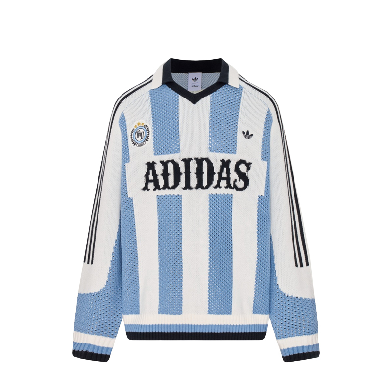 Adidas Originals × 迪士尼動物方城市 聯名款 WILD 套頭針織上衣 藍白色 KX4879 [台灣現貨]