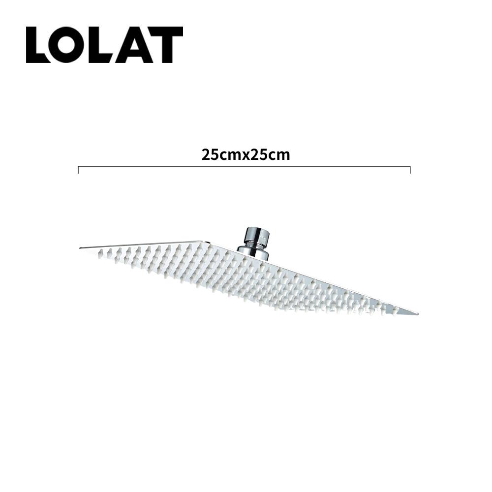 LOLAT方型不鏽鋼25公分花灑頭-鉻色RS753SC