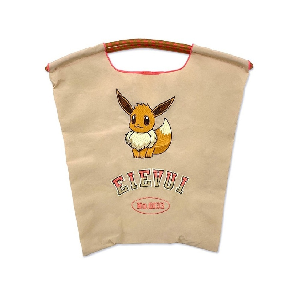 【日本直送】Ball & Chain x POKÉMON 刺繡環保袋 M號 - 棕 (37400521)