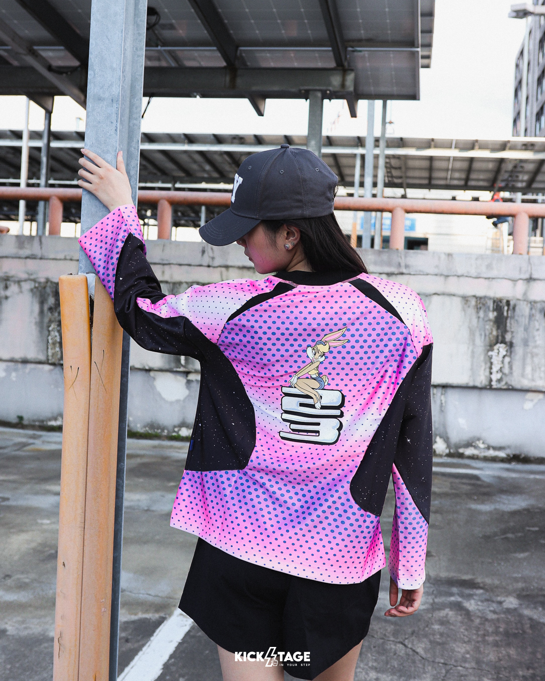 女款 NIKE JORDAN X 怪物奇兵 粉黑 兔女郎 蘿拉兔 30周年 速乾 運動 長T 球衣【IX3059-649】NKTF SpaceJam