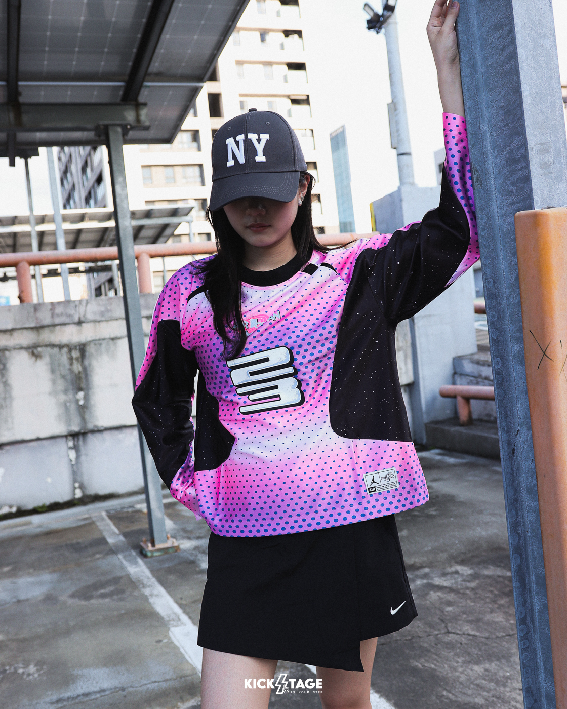 女款 NIKE JORDAN X 怪物奇兵 粉黑 兔女郎 蘿拉兔 30周年 速乾 運動 長T 球衣【IX3059-649】NKTF SpaceJam