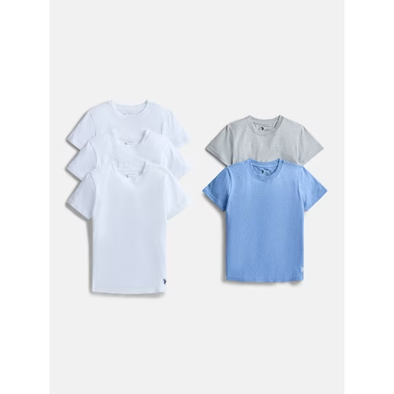 【預購】U.S. POLO ASSN. N102251 童裝短袖上衣 (5件裝)