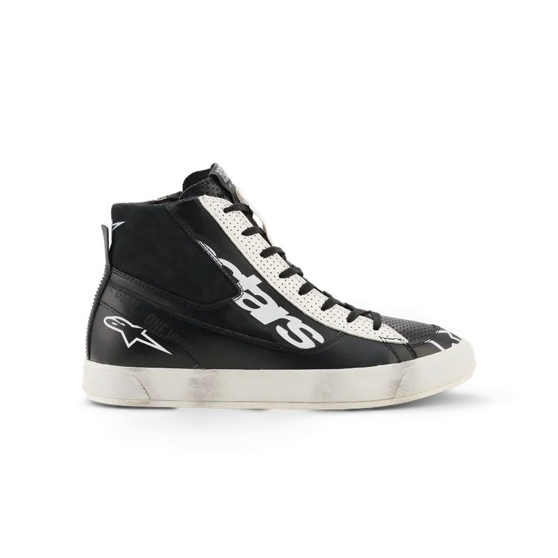 Alpinestars A星 STATED FLAIR SHOES 復古高筒休閒車靴 黑白