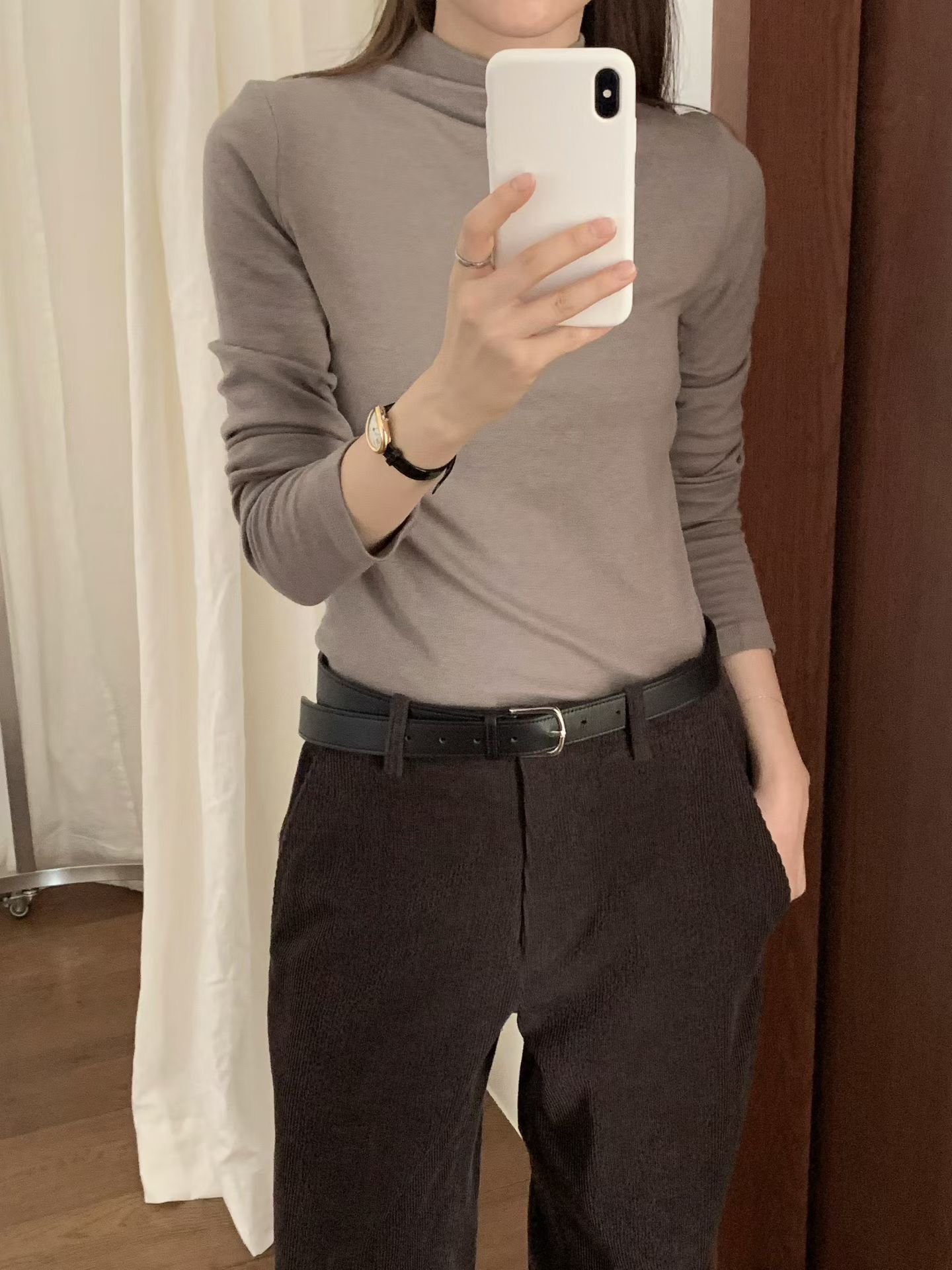 OU2619 Merino wool pola tee