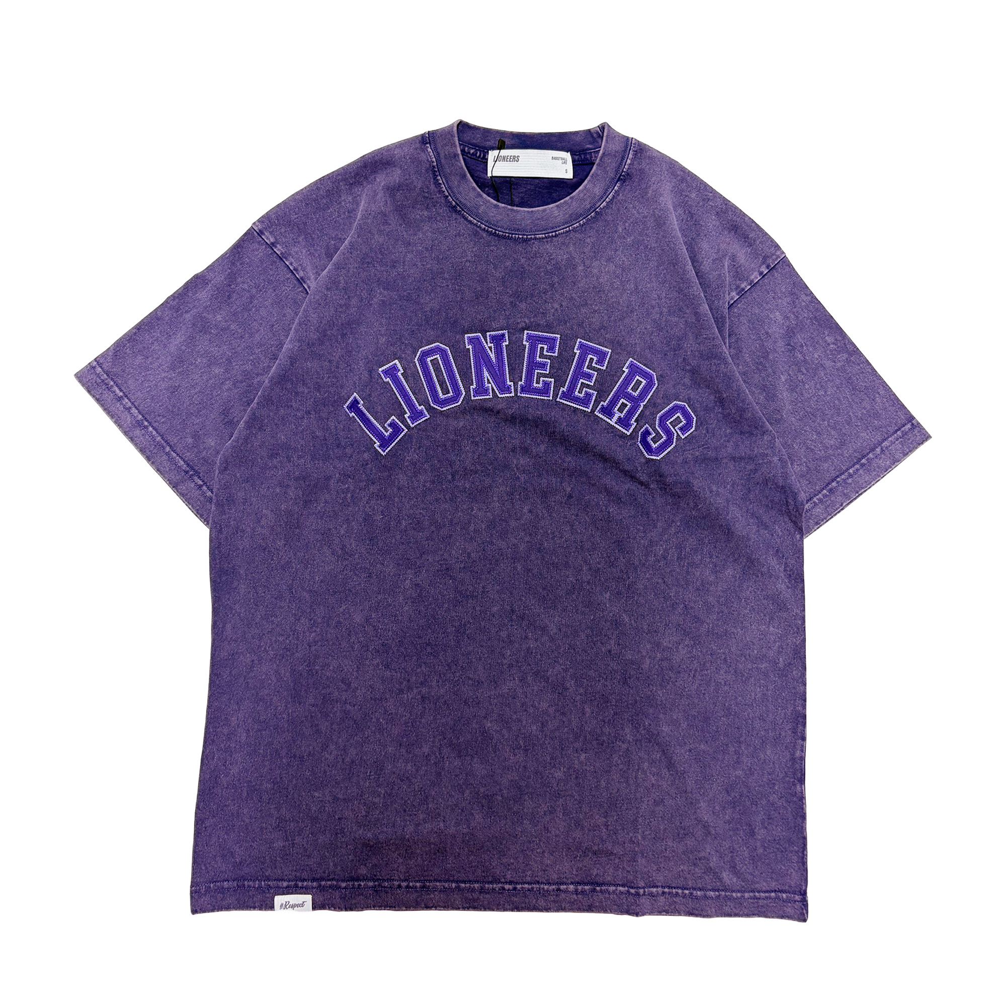 26-27 LIONEERS刺繡水洗短TEE｜紫