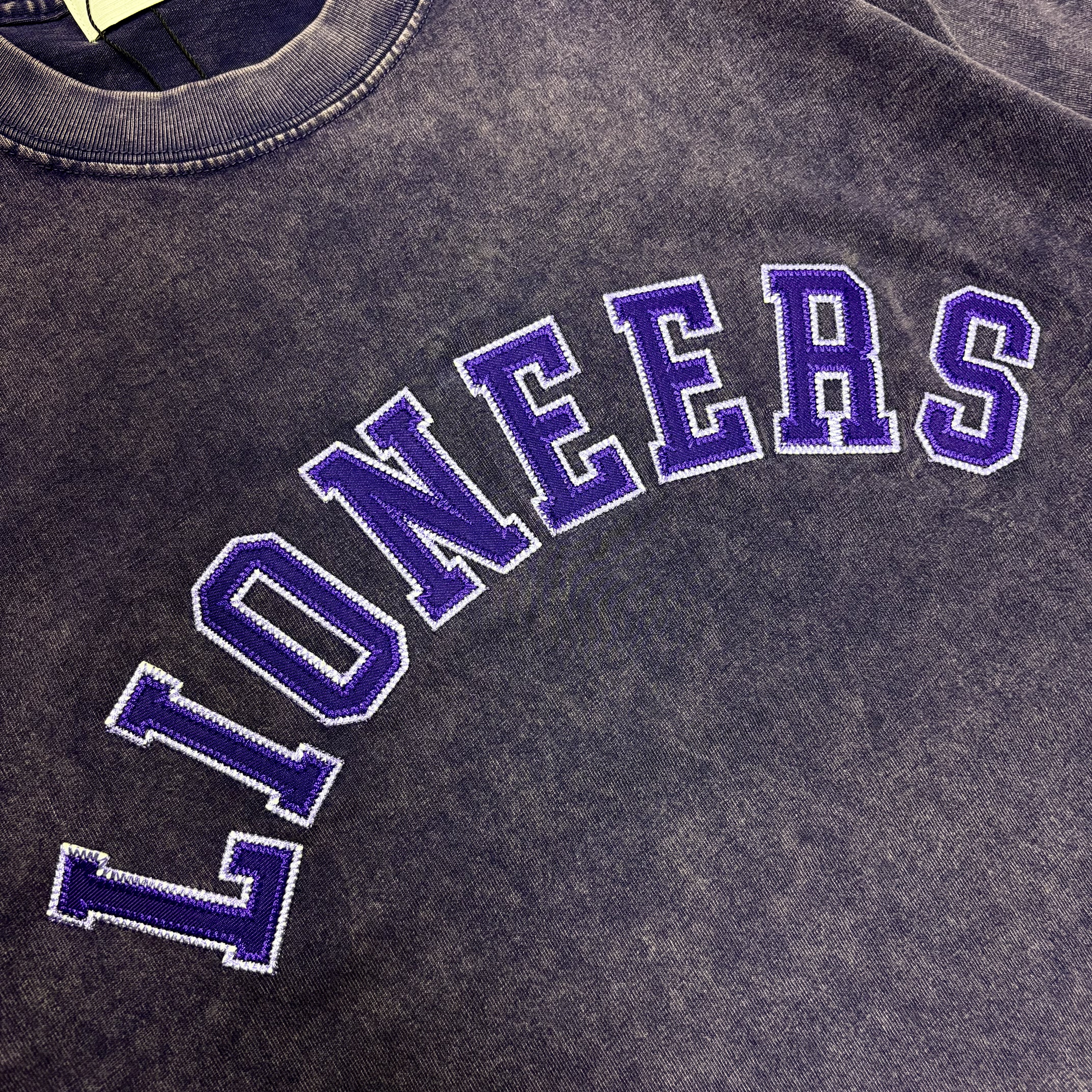 26-27 LIONEERS刺繡水洗短TEE｜紫