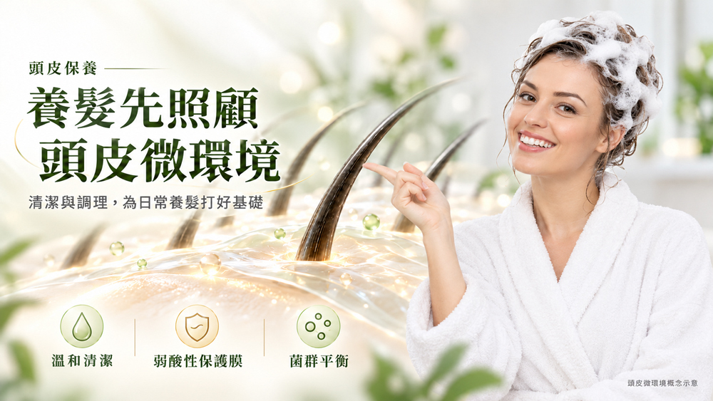 髮利明洗髮精照顧頭皮環境