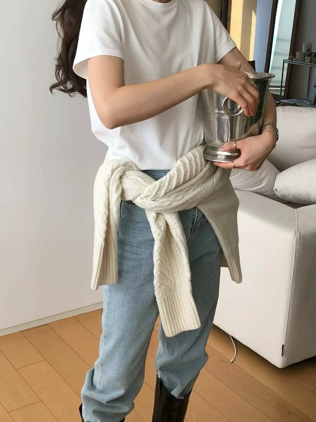 OU2621 Fleece plain tee