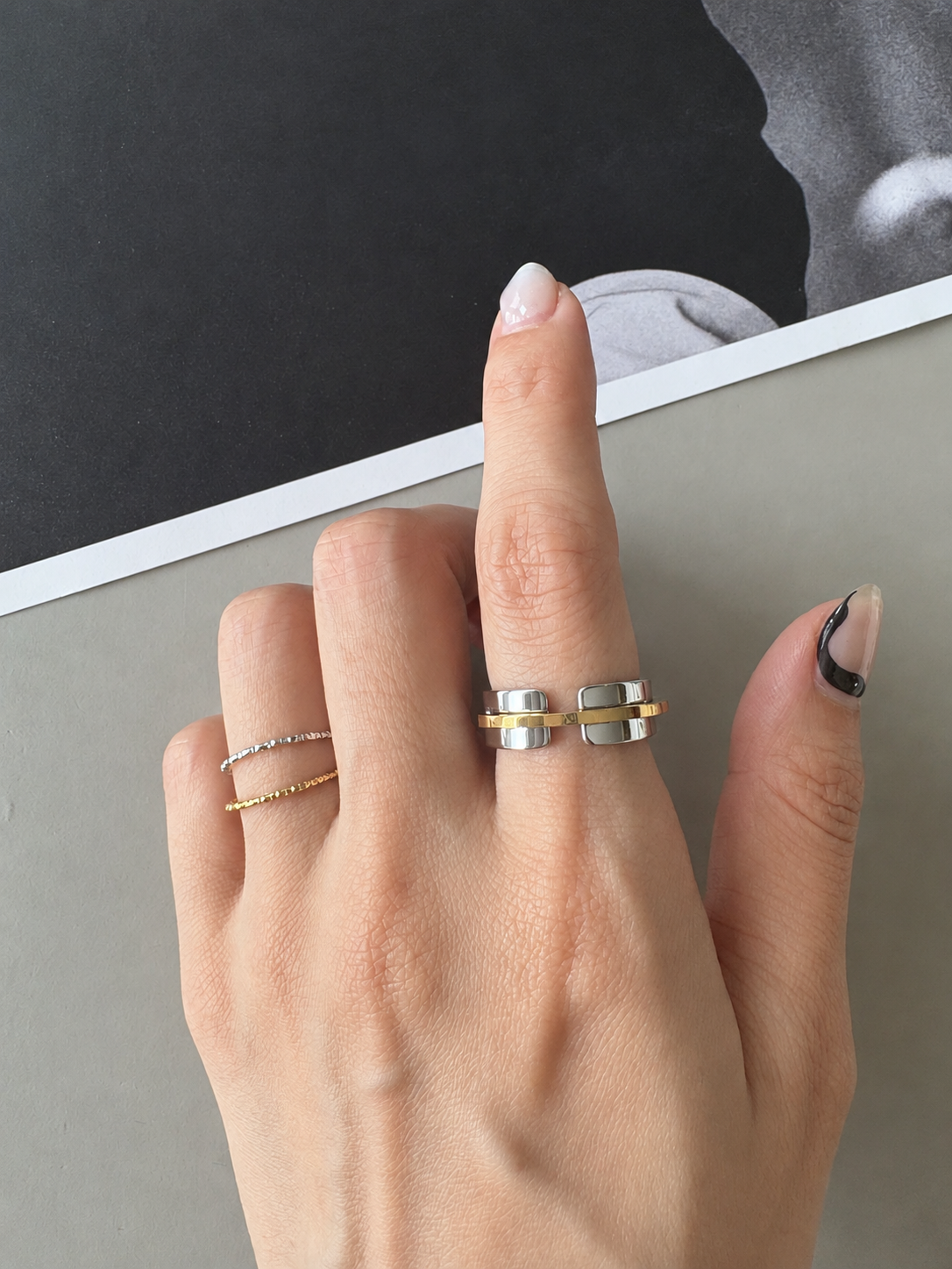 sparkle skinny ring