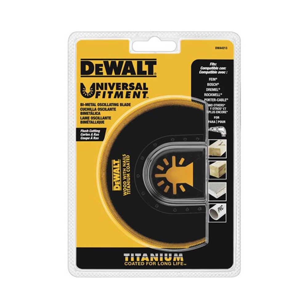 DEWALT 美國 得偉｜磨切機用鋸片鋸片 BIM TIT 半圓形刀片 寬面鈦塗層 金屬用｜DWA4213