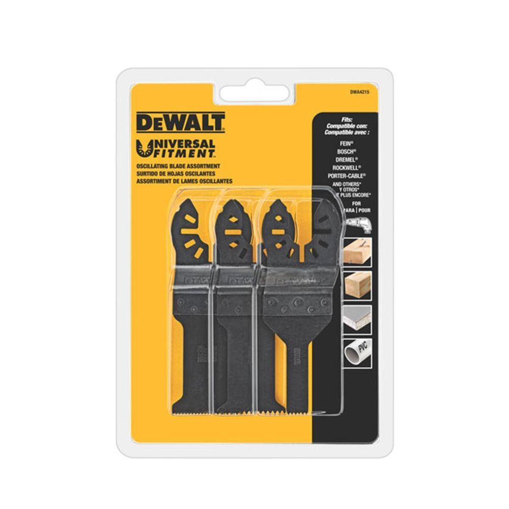DEWALT 美國 得偉｜磨切機配件3片入 切割片 鋸片 木工帶釘木材石膏板PVC切割用刀片｜DWA4215｜公司貨