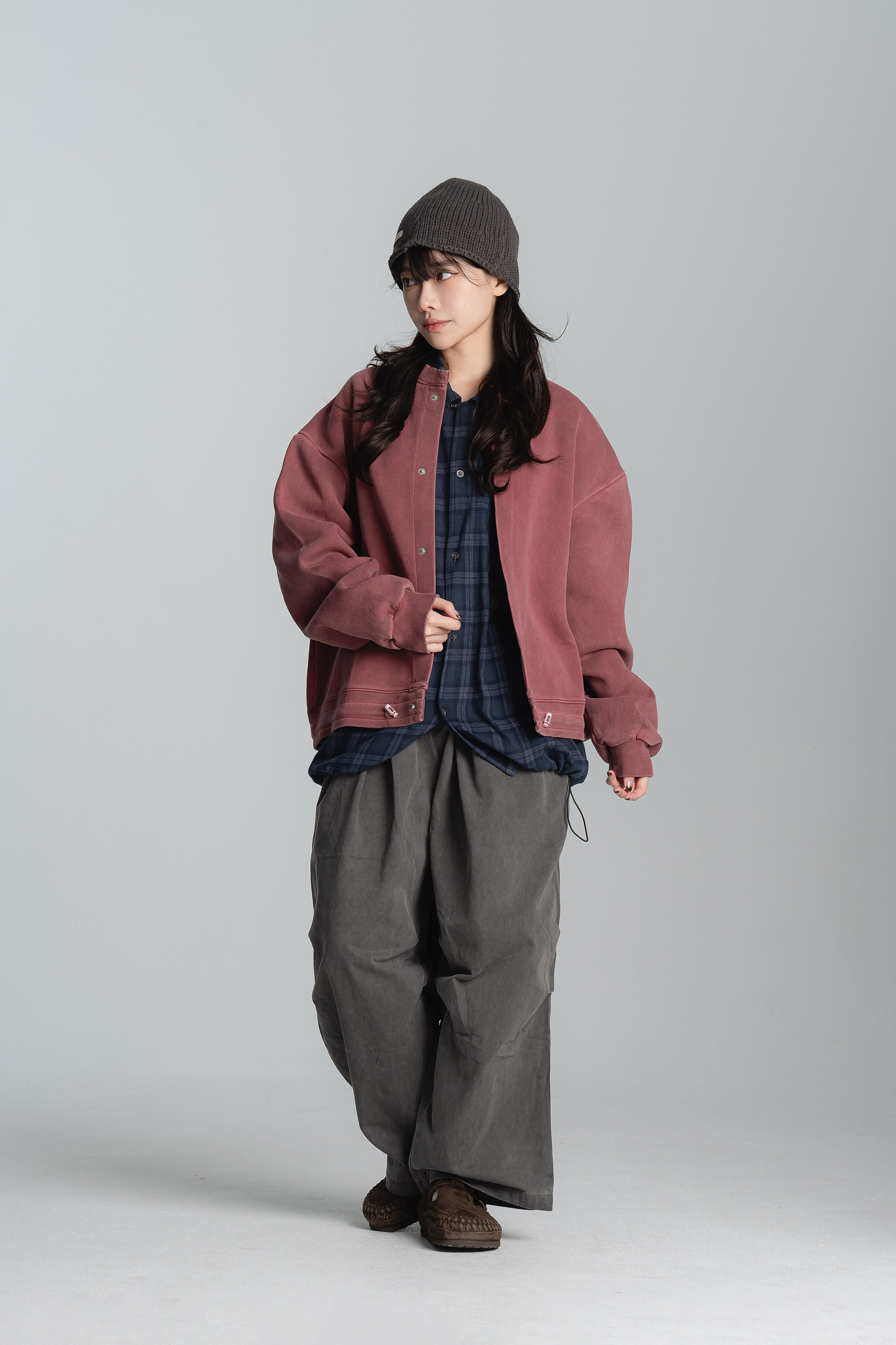 亨利棒球領壓扣外套 2色