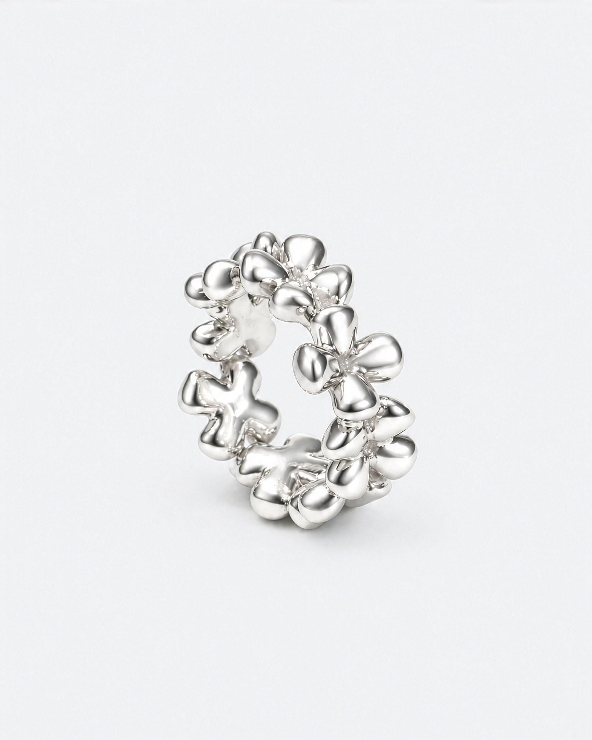 Ornament 花圈銀戒