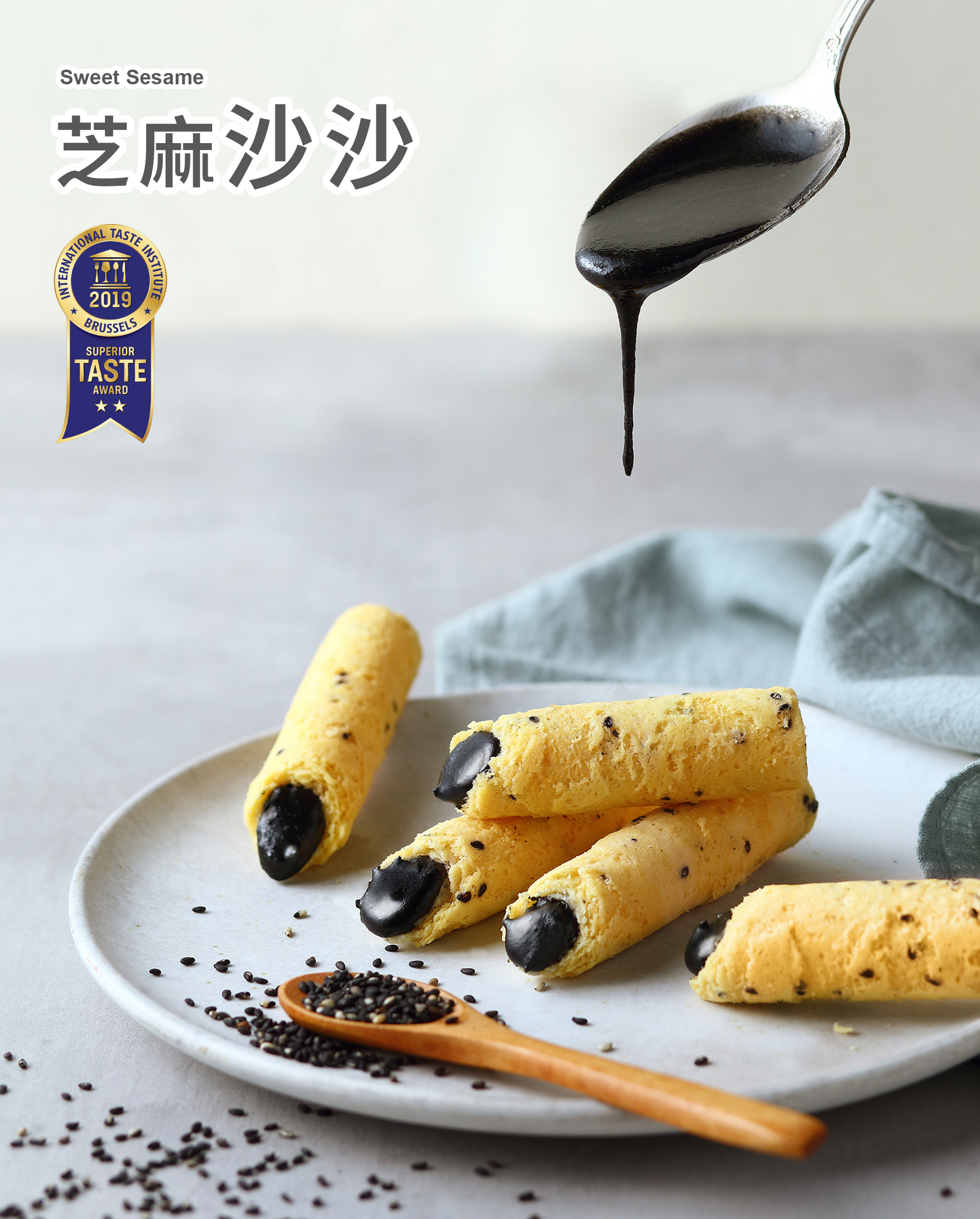 青鳥旅行芝麻沙沙蛋捲商品介紹圖1