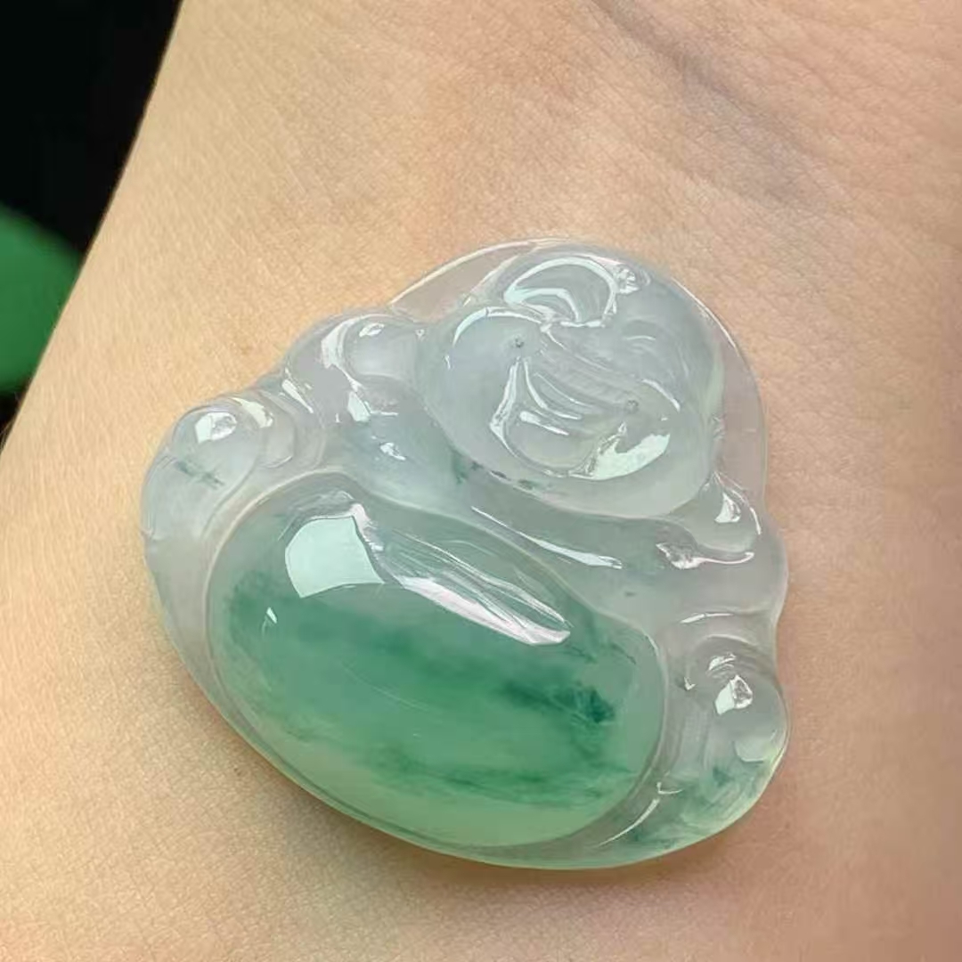 1017338 翡翠冰種飄花佛公
