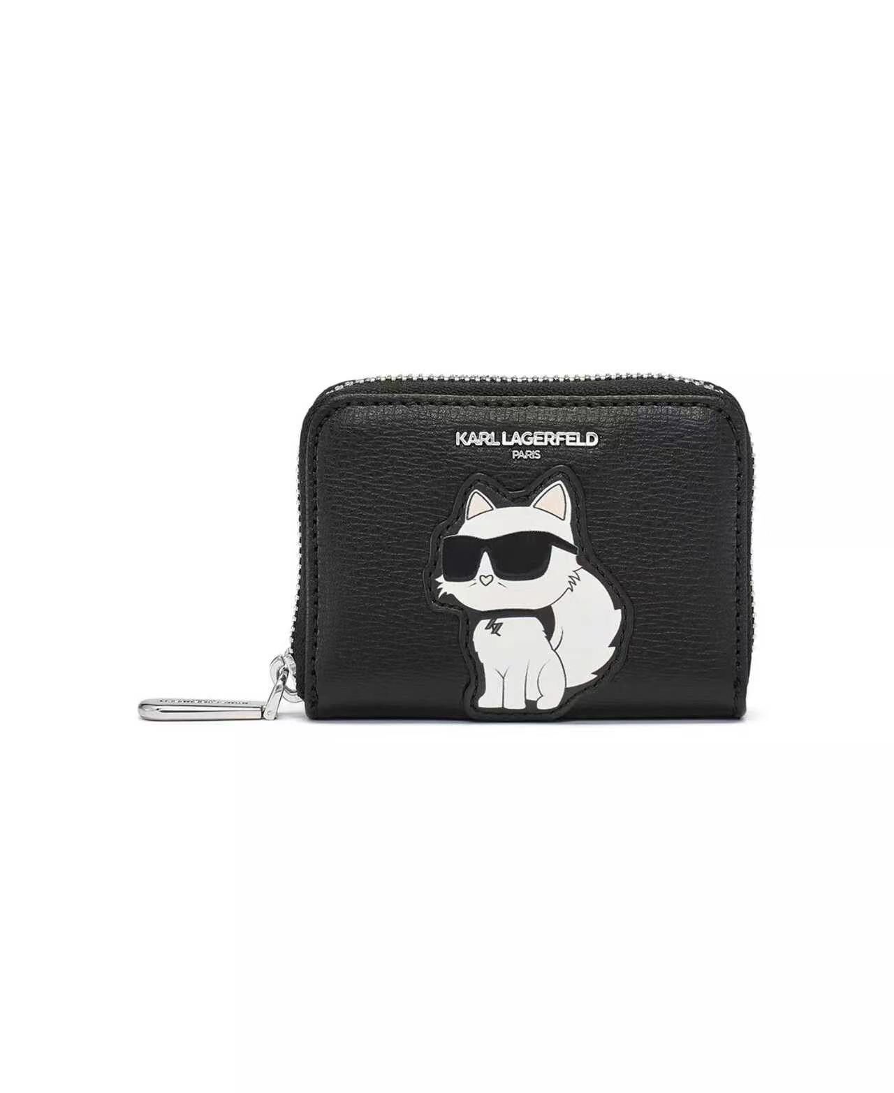 【預購】Karl Lagerfeld Paris N102218 拉鏈銀包 (黑色)