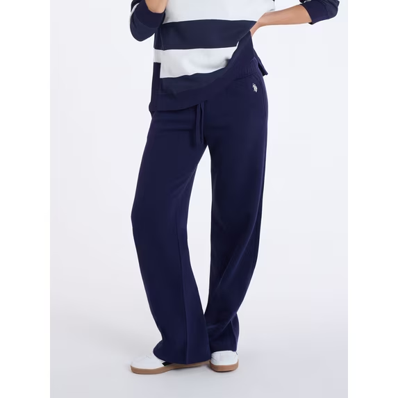 【預購】U.S. Polo Assn. N102220 女裝抓絨闊腿褲
