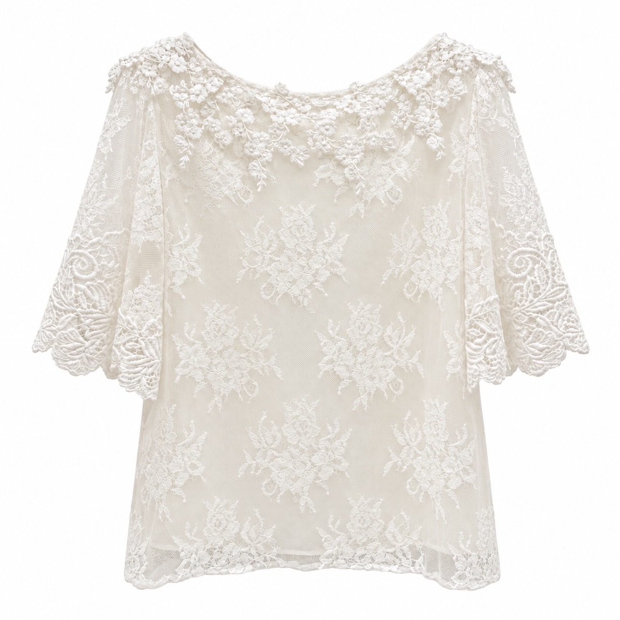 刺繡lace上衣
