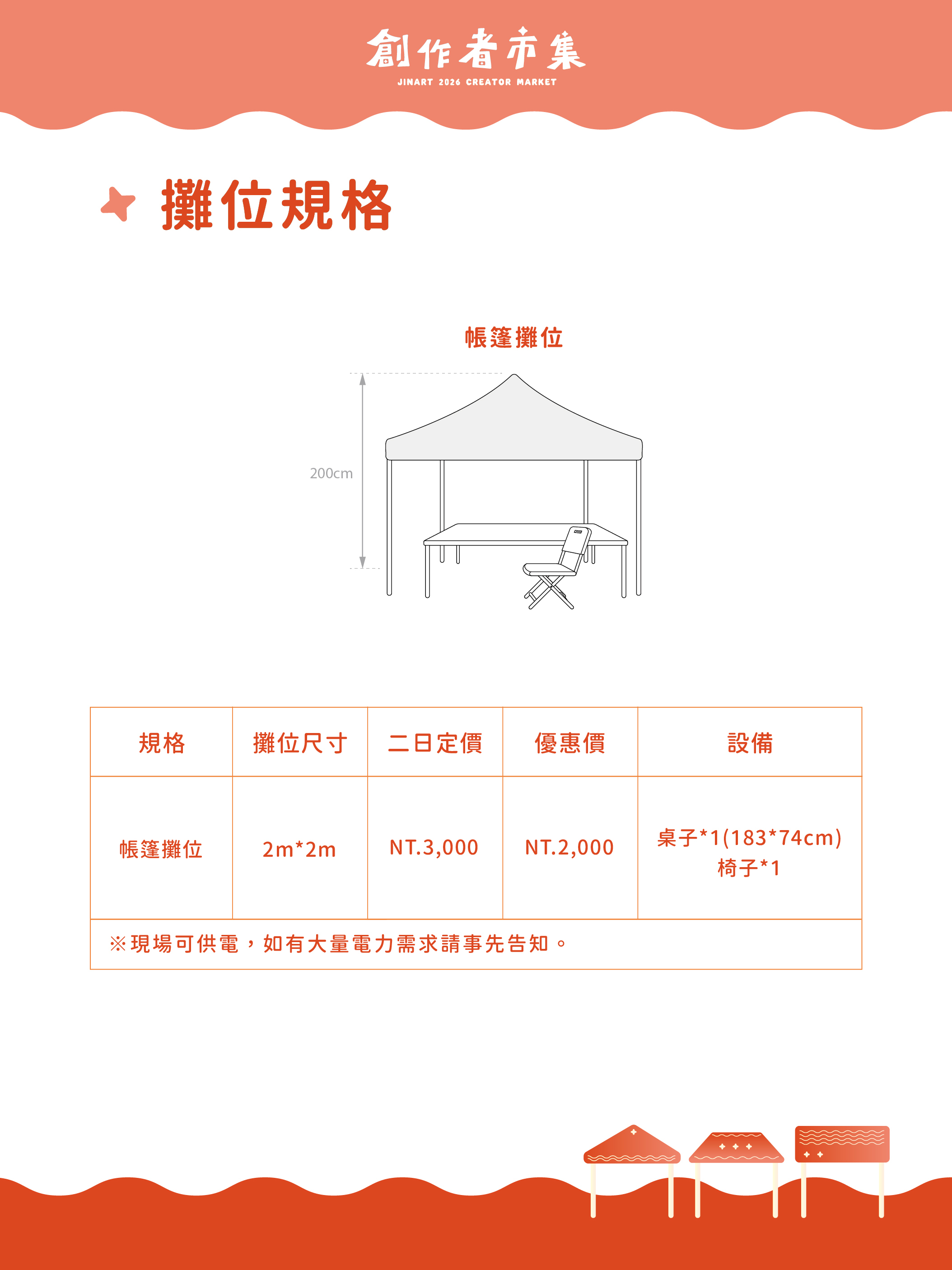 12月帳篷攤位