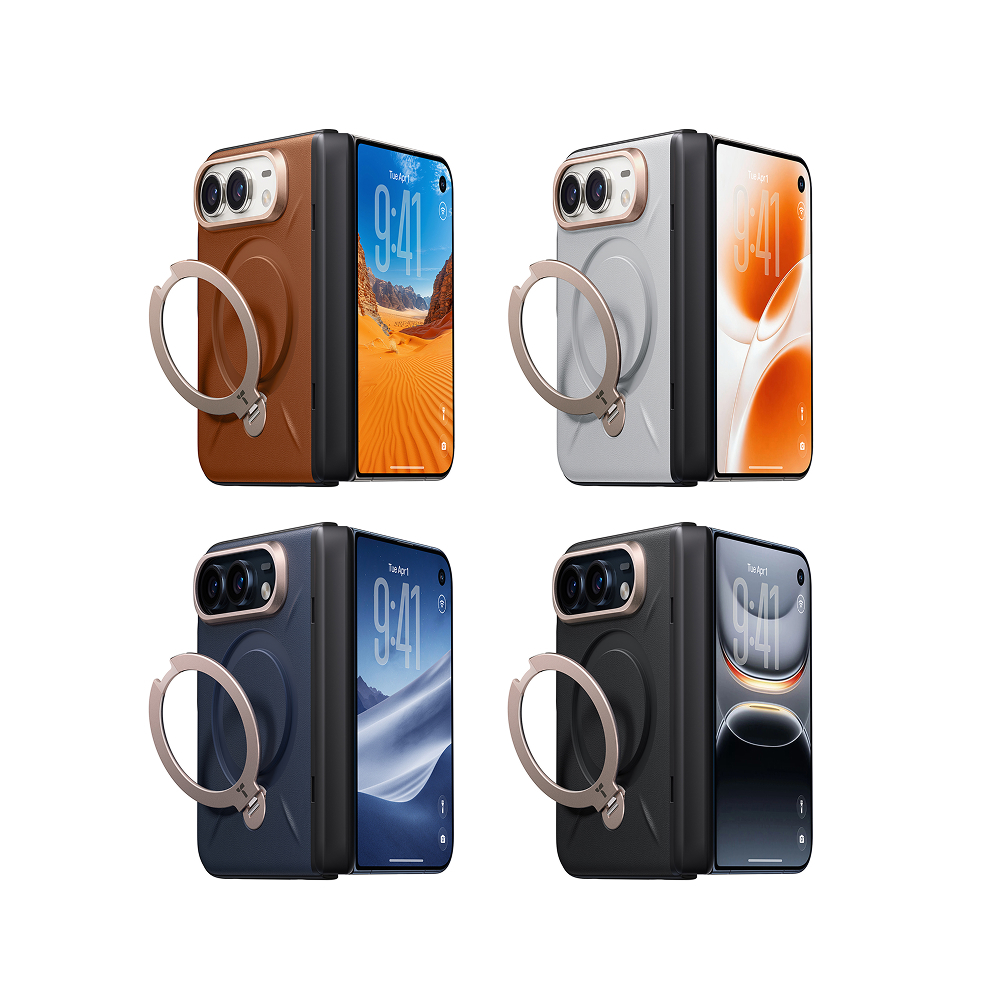 TORRAS Q3 Vegskin 有機皮革四象限 旋轉支架手機殼 for iPhone Duo