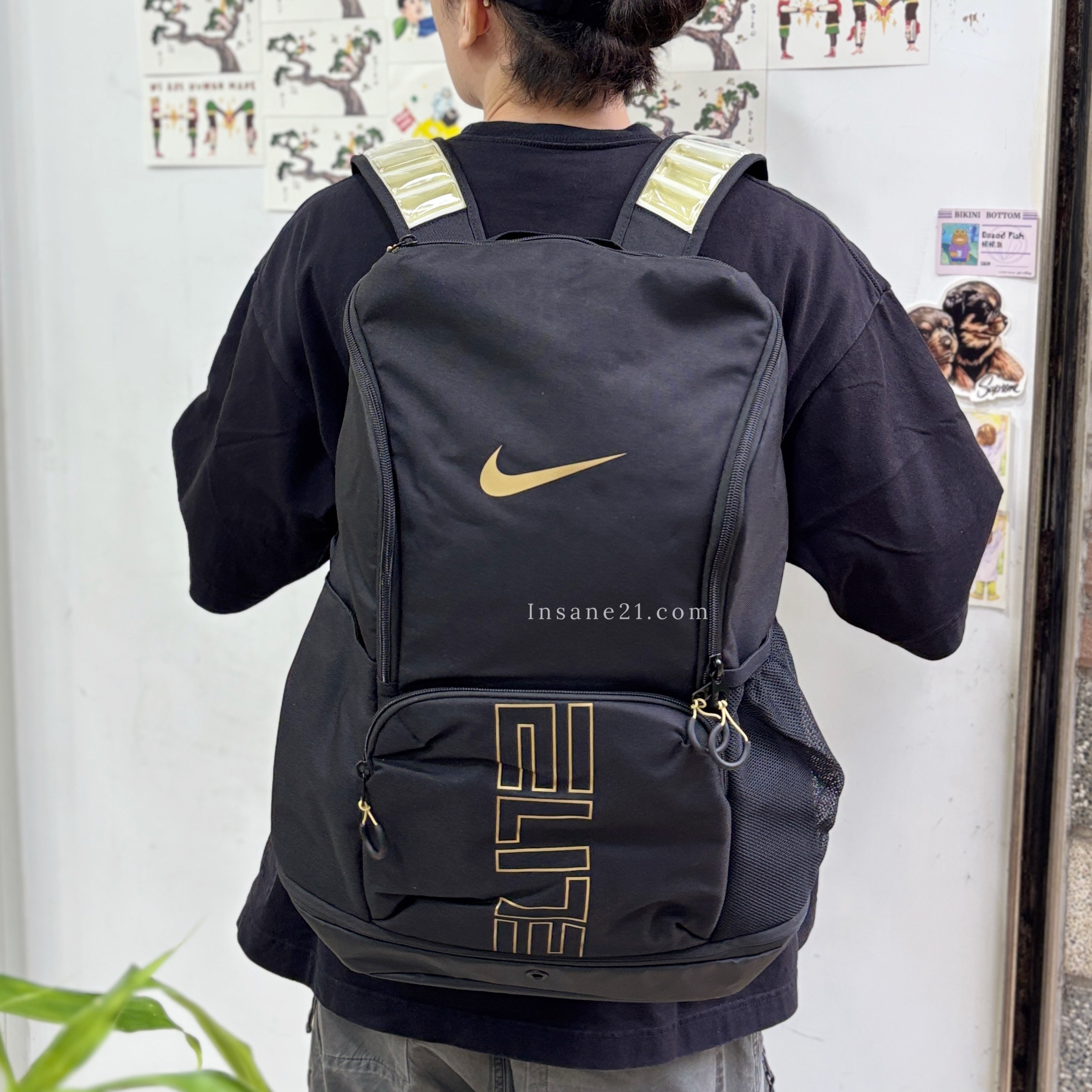 NIKE VARSITY ELITE 黑金色 氣墊背帶 後背包 32L HM9965-013