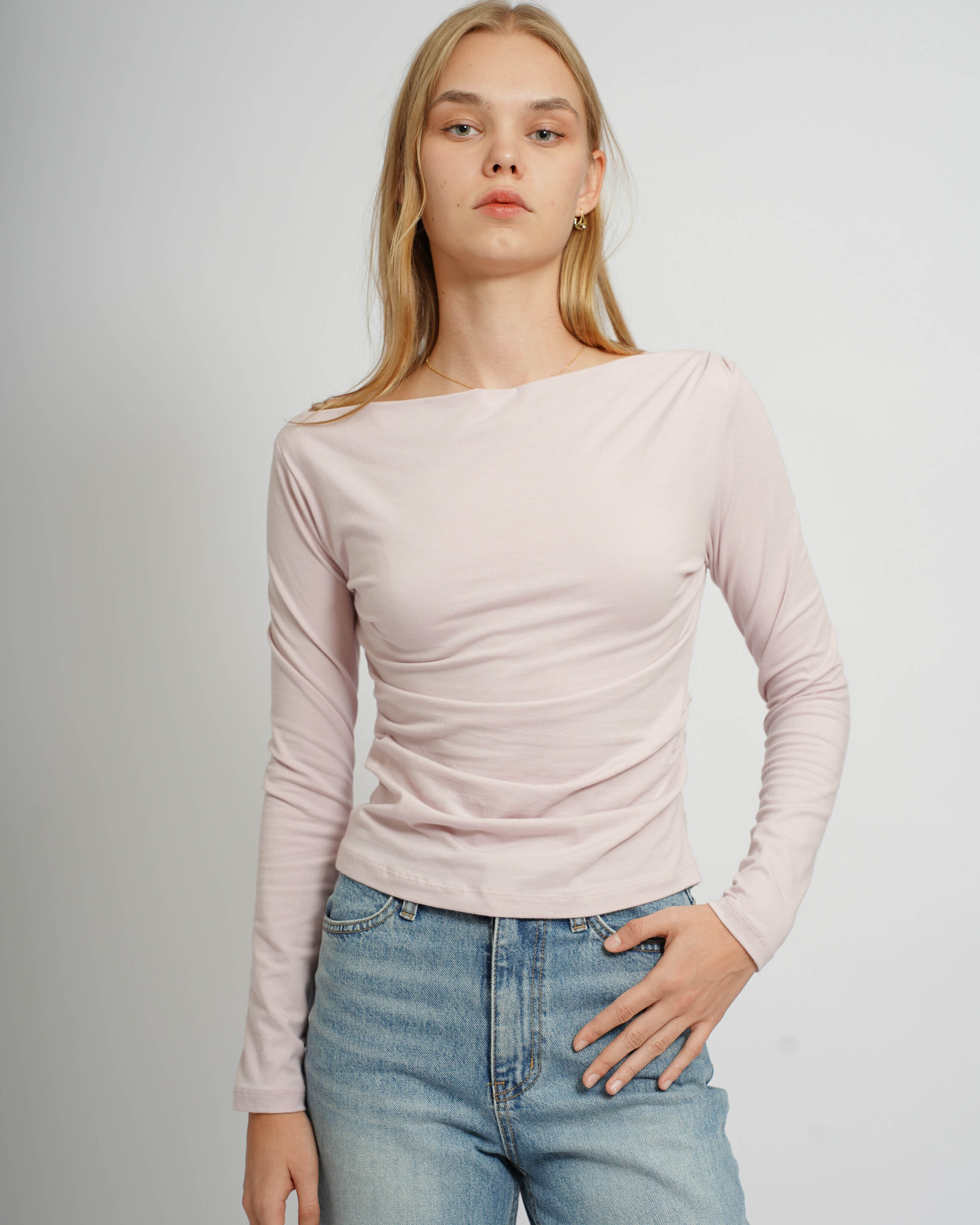 Cowl Neck Top - Pink
