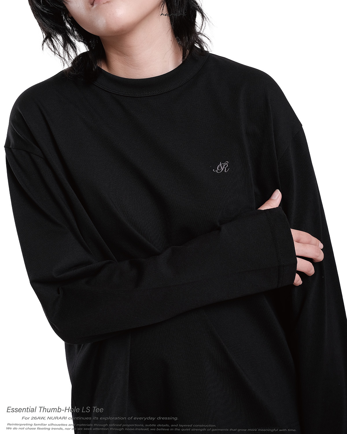 NURARI 26 A/W Civ. Essential Thumb-Hole LS Tee\
