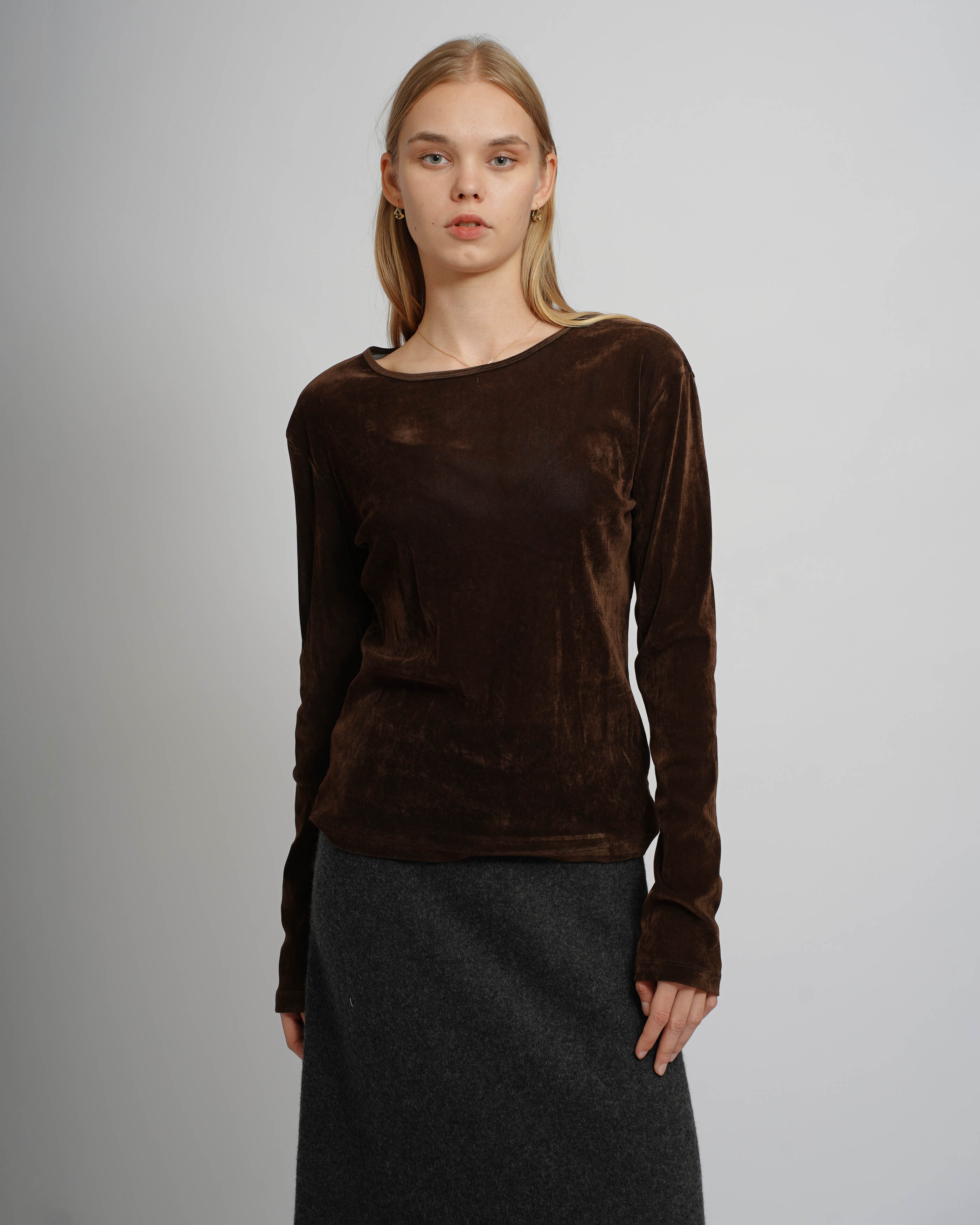 Velvet top - Ivory