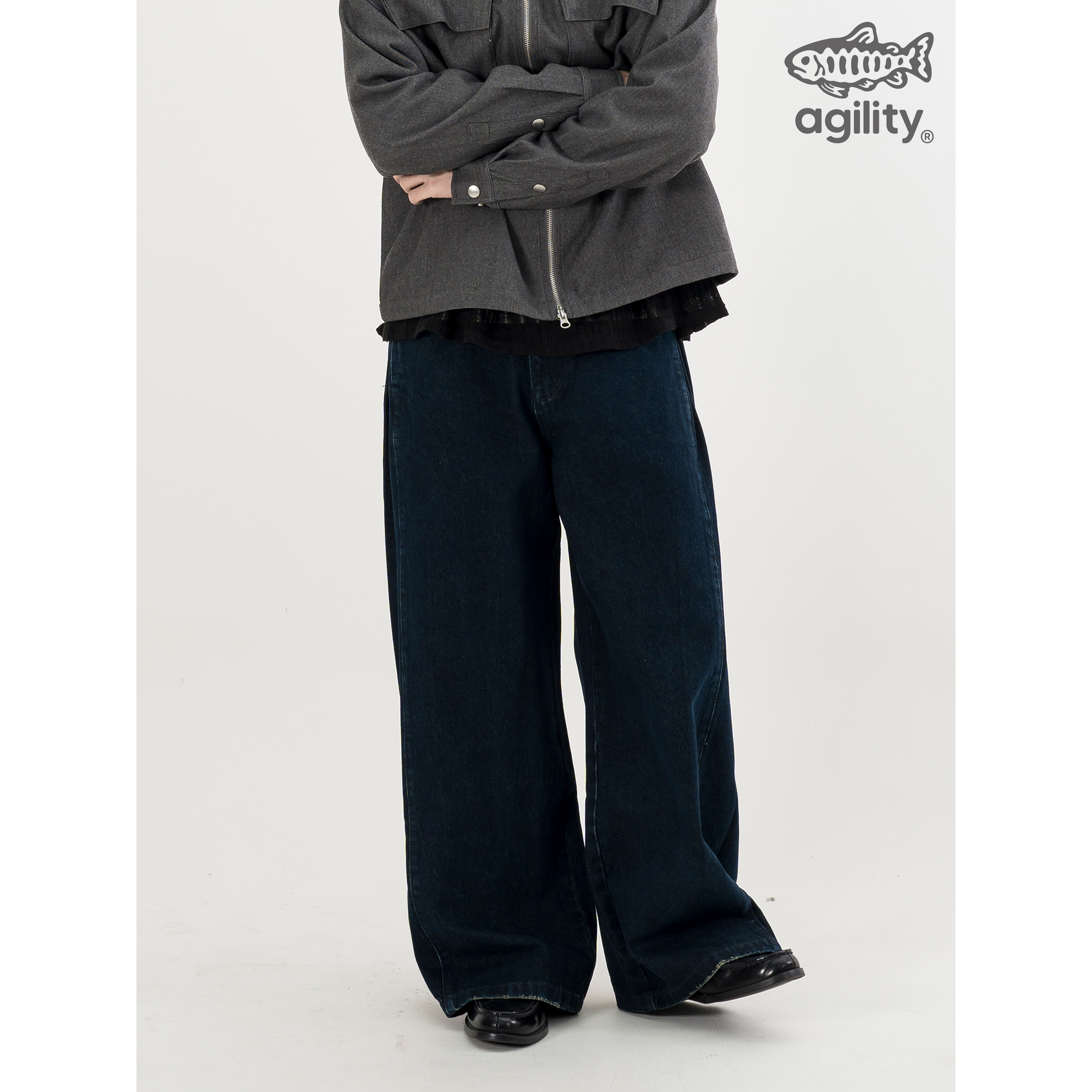 AGILITY Splice Seam Denim Jeans 三拼 直筒 牛仔長褲 [BD3]