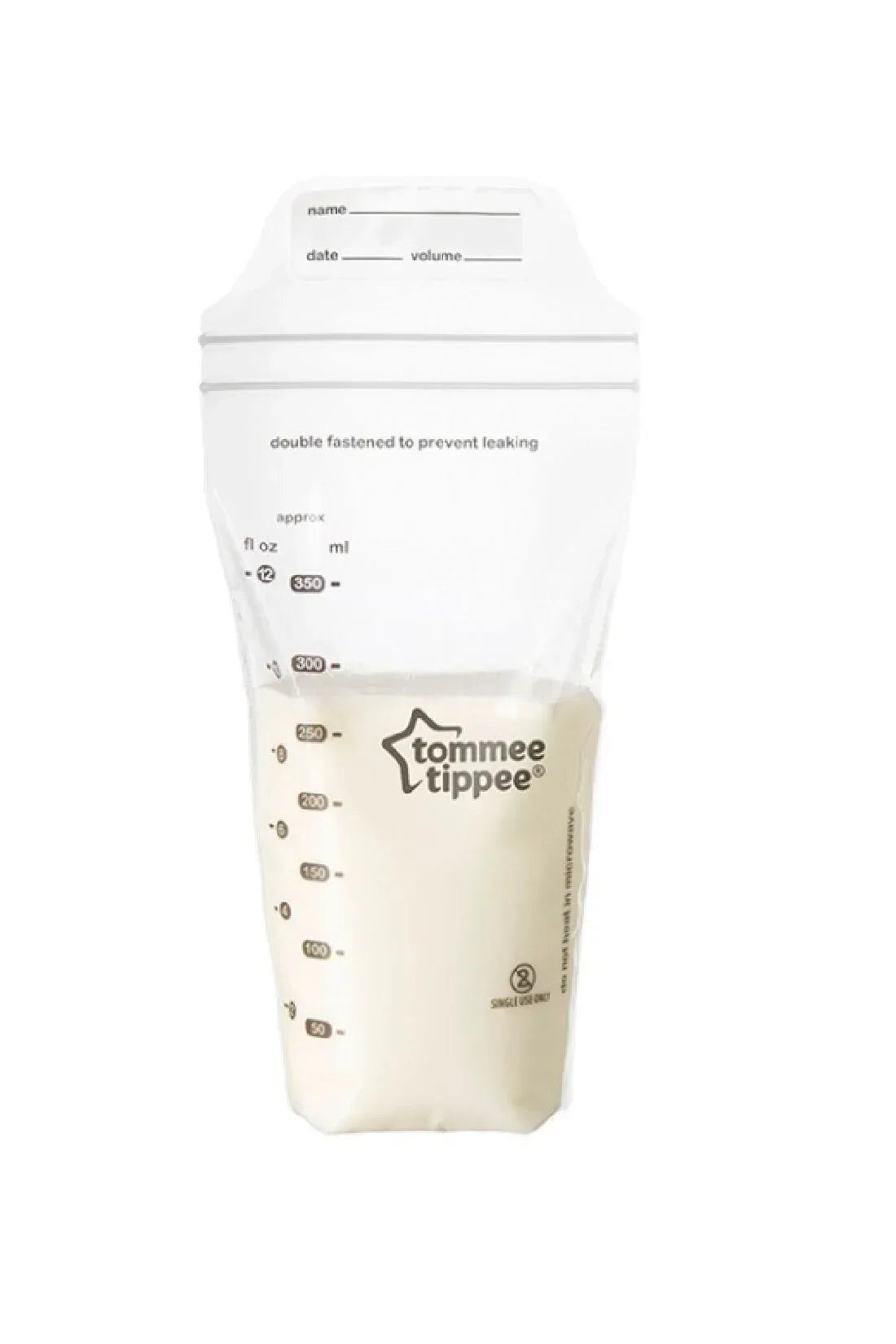 Tommee Tippee Closer to Nature Breast Milk Storage Bags | 36 × 350ml (12oz) | Pre-Sterilised, Double Seal & BPA-Free