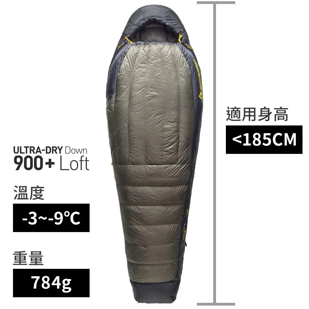 Sea to Summit Spark Pro -9 頂級鵝絨睡袋 R 黑灰 -3~-9℃ STS1013-01 [HappyOutdoor]