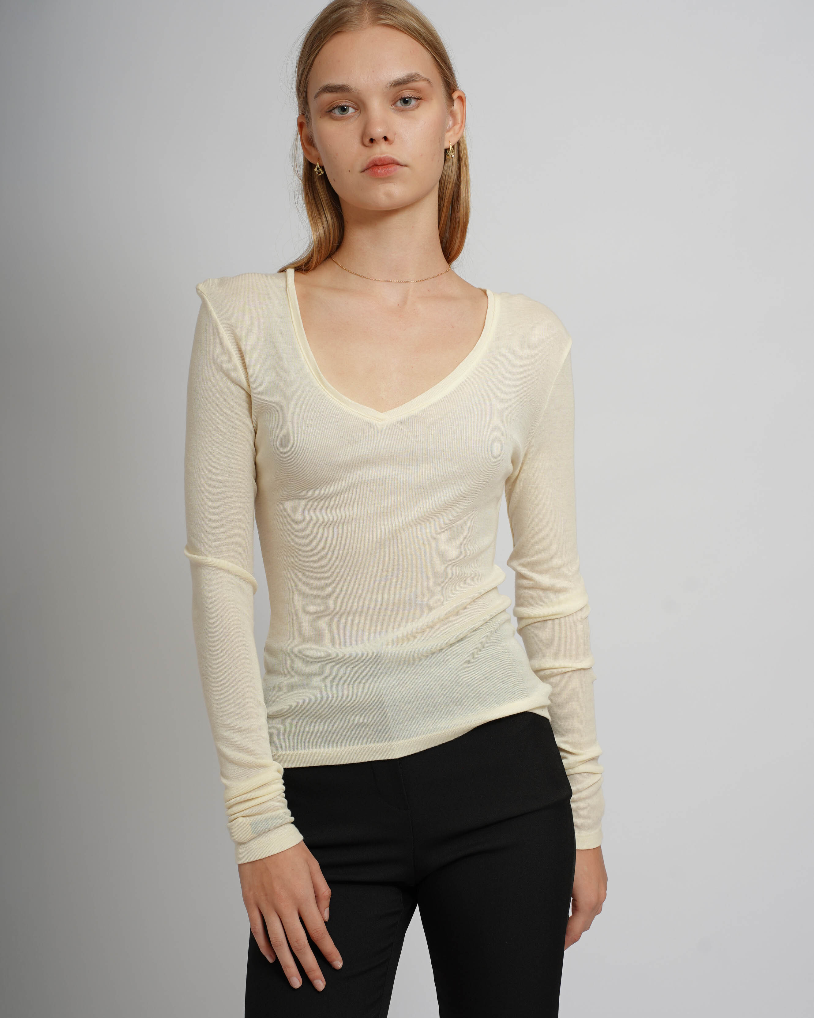 Slim V-Neck Top